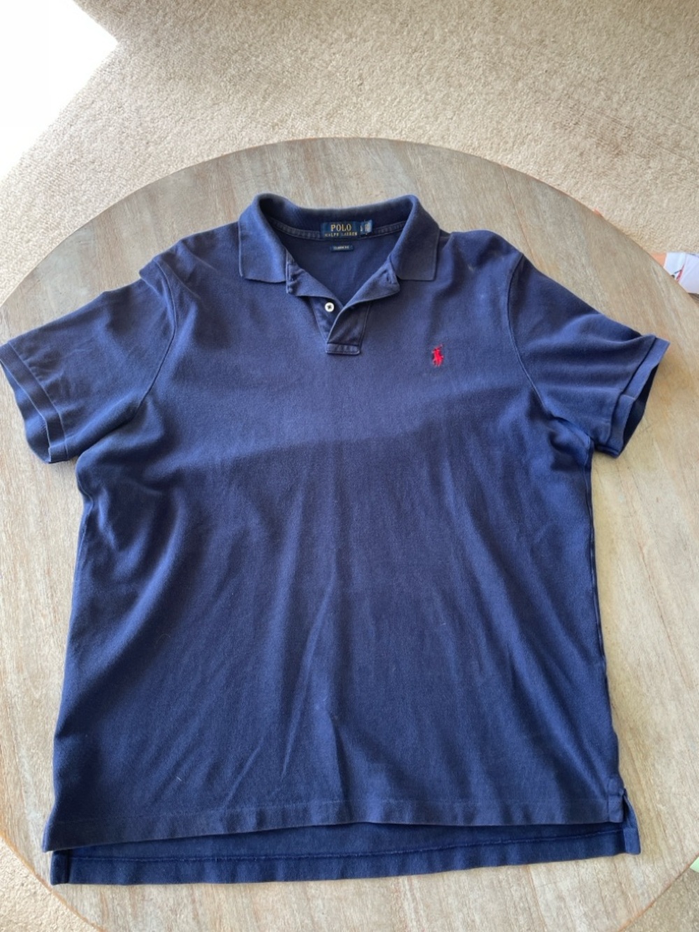 Polo by Ralph Lauren Men’s Navy Polo Shirt with Red Pony Logo